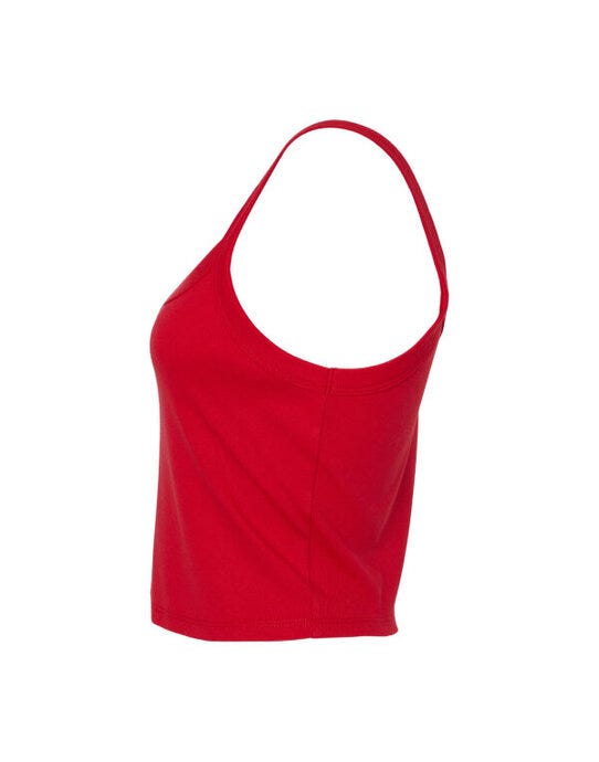 Bella + Canvas BE1012 Bella Women's Micro Rib Strap Tank - Solid Red Blend