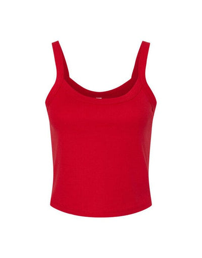 Bella + Canvas BE1012 Bella Women's Micro Rib Strap Tank - Solid Red Blend