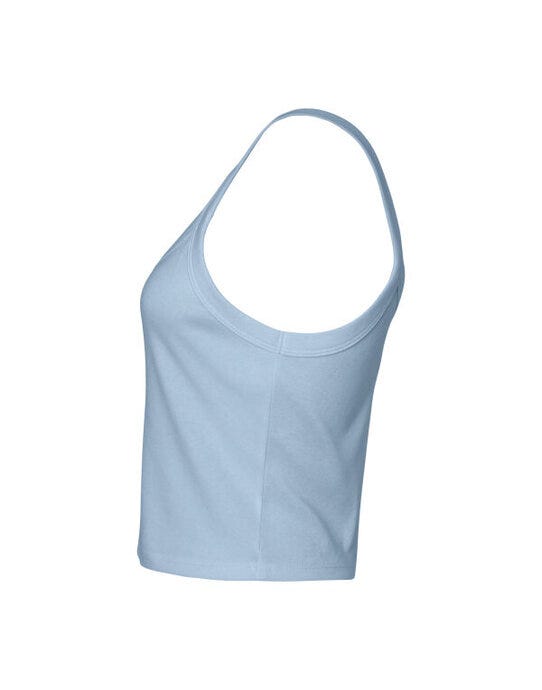 Bella + Canvas BE1012 Bella Women's Micro Rib Strap Tank - Solid Baby Blue Blend