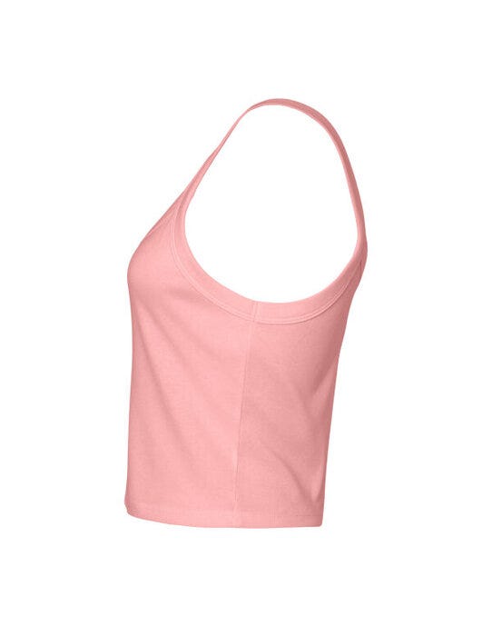 Bella + Canvas BE1012 Bella Women's Micro Rib Strap Tank - Solid Pink Blend