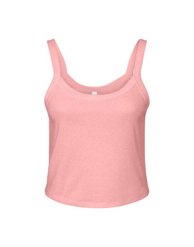 Bella + Canvas BE1012 Bella Women's Micro Rib Strap Tank - Solid Pink Blend