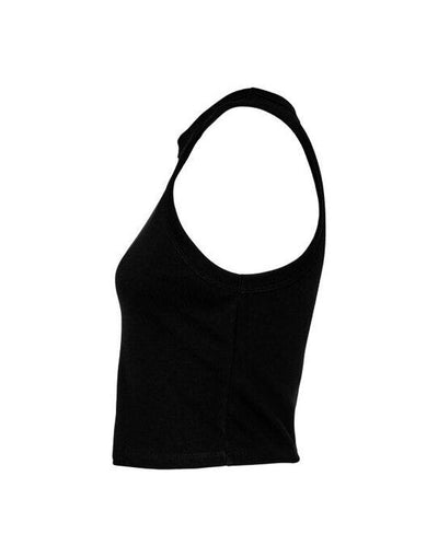 Bella + Canvas BE1019 Bella Women's Micro Rib Racer Tank - Solid Black Blend