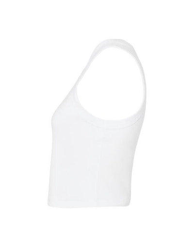 Bella + Canvas BE1019 Bella Women's Micro Rib Racer Tank - Solid White Blend