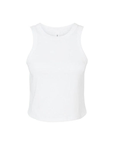 Bella + Canvas BE1019 Bella Women's Micro Rib Racer Tank - Solid White Blend