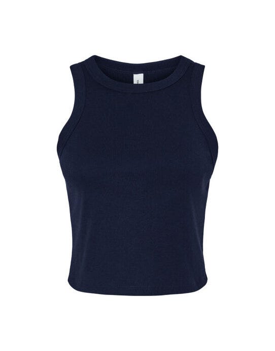 Bella + Canvas BE1019 Bella Women's Micro Rib Racer Tank - Solid Navy Blend