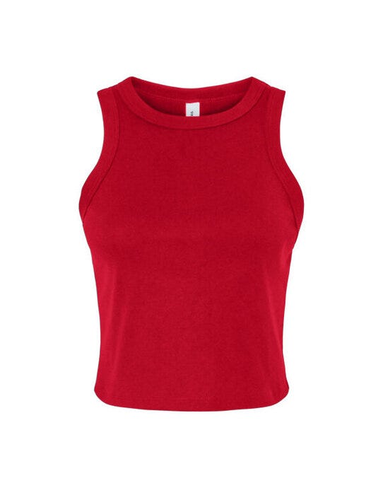 Bella + Canvas BE1019 Bella Women's Micro Rib Racer Tank - Solid Red Blend