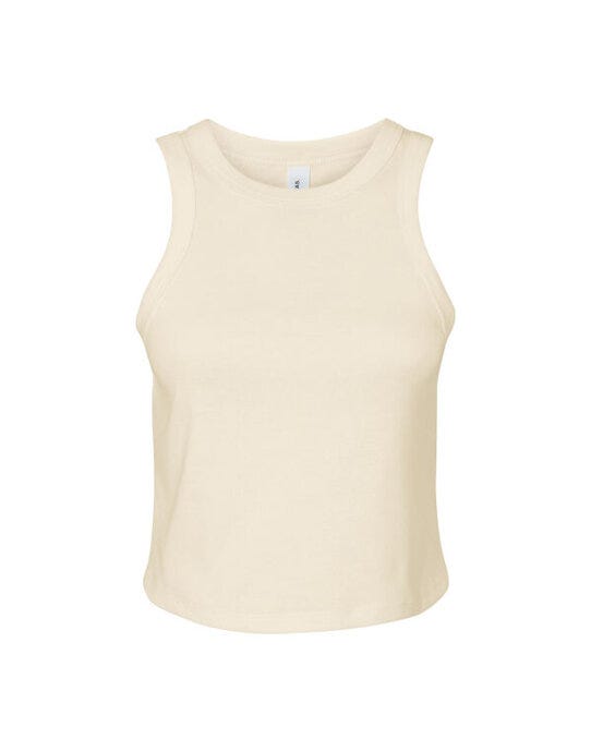 Bella + Canvas BE1019 Bella Women's Micro Rib Racer Tank - Solid Natural Blend
