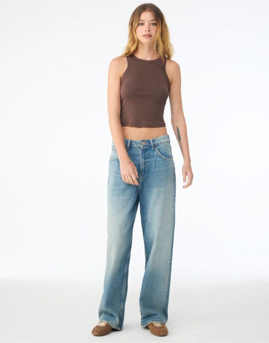 Bella + Canvas BE1019 Bella Women's Micro Rib Racer Tank - Solid Cocoa Blend