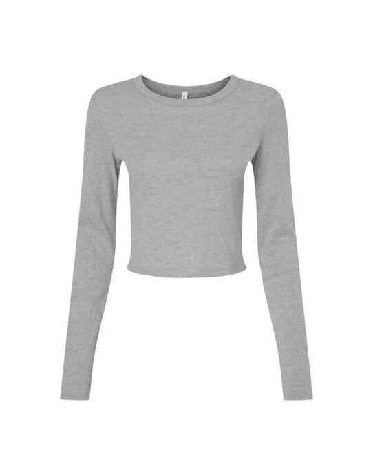 Bella + Canvas BE1501 Bella Women's Micro Rib Long Sleeve Tee - Athletic Heather