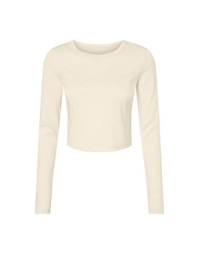 Bella + Canvas BE1501 Bella Women's Micro Rib Long Sleeve Tee - Solid Natural Blend