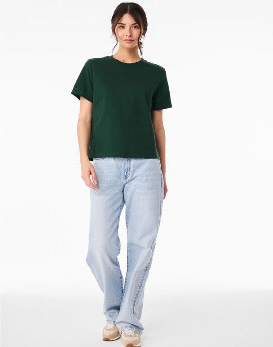 Bella + Canvas BE6110 Women's Heavy Boxy Tee - Forest