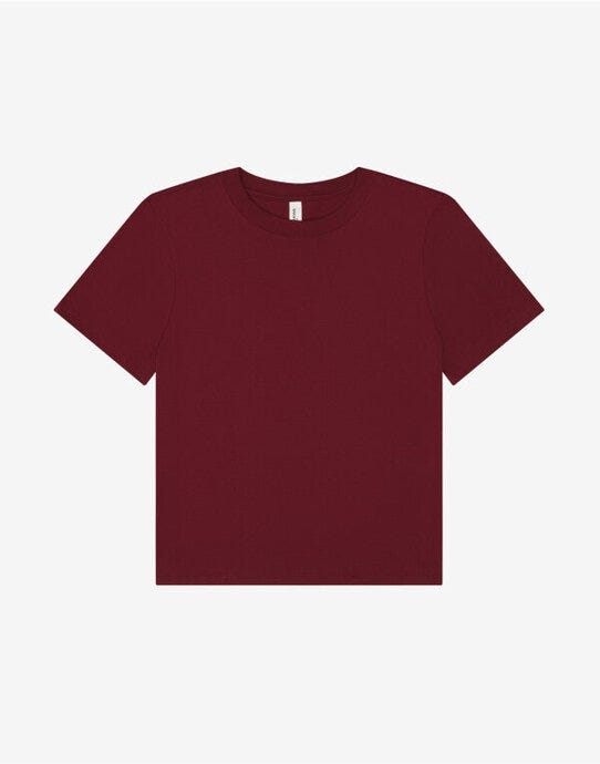Bella + Canvas BE6110 Women's Heavy Boxy Tee - Maroon