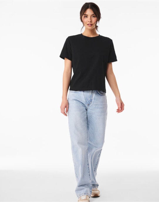 Bella + Canvas BE6110 Women's Heavy Boxy Tee - Vintage Black