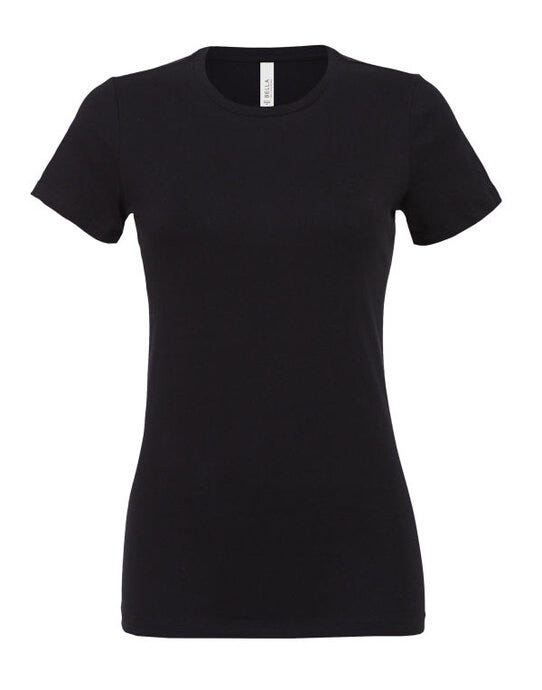 Bella + Canvas BE6400 Bella Womens Relaxed Jersey S/S Tee - Black