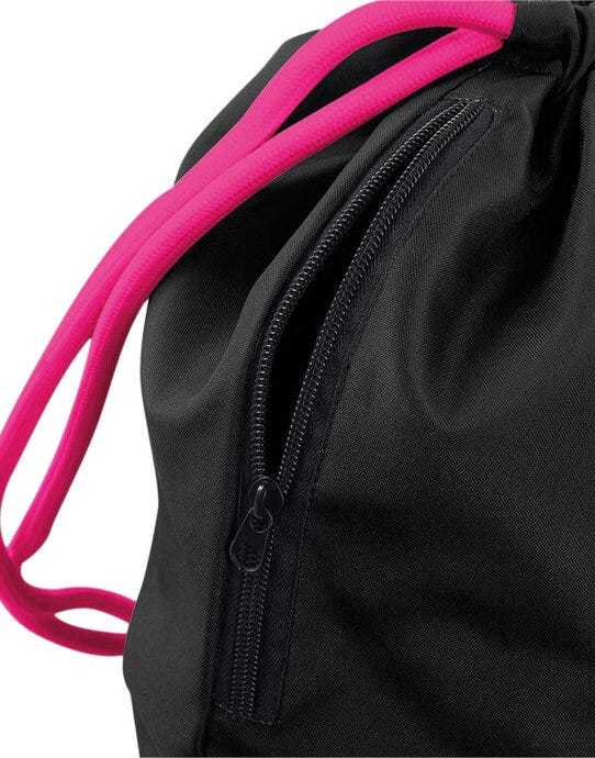 Bagbase BG110 Icon Gymsac - Black/Fuchia