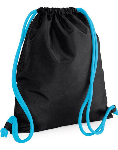 Bagbase BG110 Icon Gymsac - Black/ Surf Blue