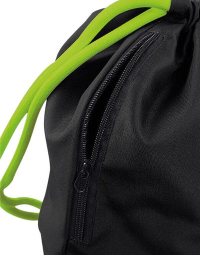 Bagbase BG110 Icon Gymsac - Black/Lime Green