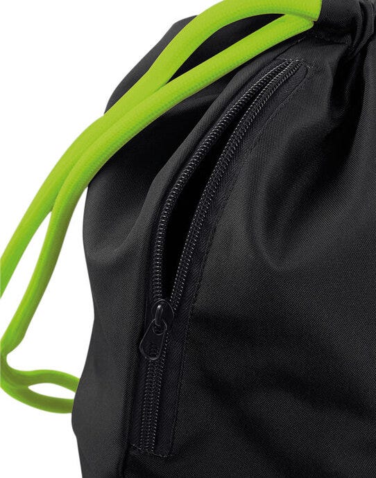 Bagbase BG110 Icon Gymsac - Black/Lime Green