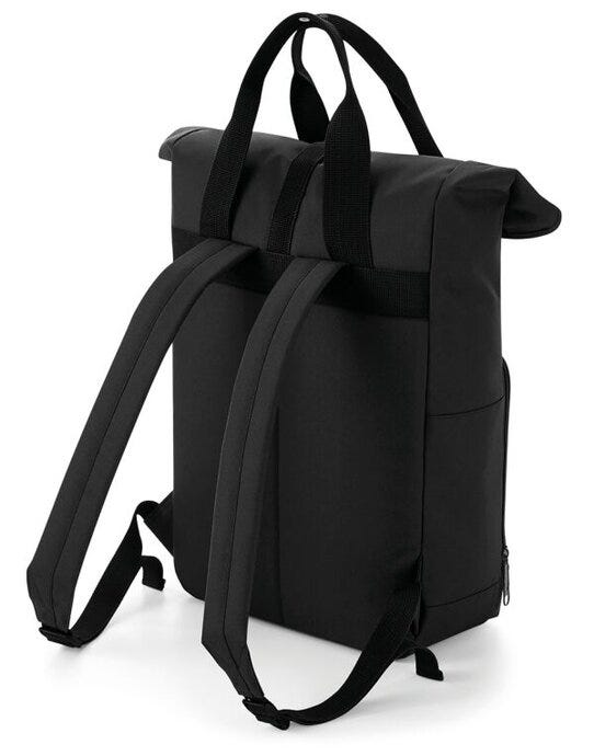 Bagbase BG118 Twin Handle Roll-Top Backpack - Black