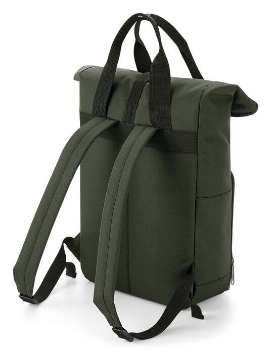 Bagbase BG118 Twin Handle Roll-Top Backpack - Olive Green