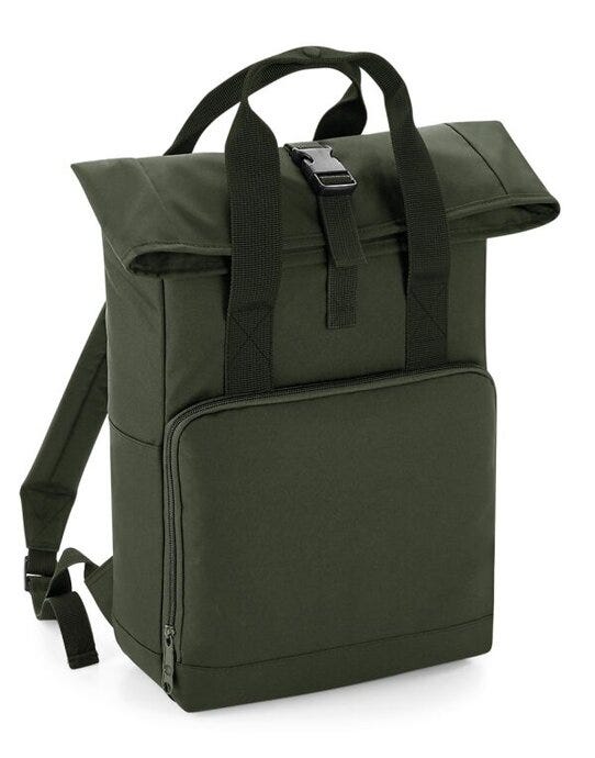 Bagbase BG118 Twin Handle Roll-Top Backpack - Olive Green