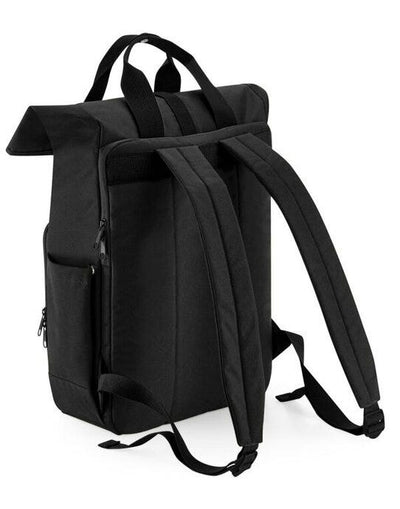 Bagbase BG118L Recycled Roll Top Backpack - Black