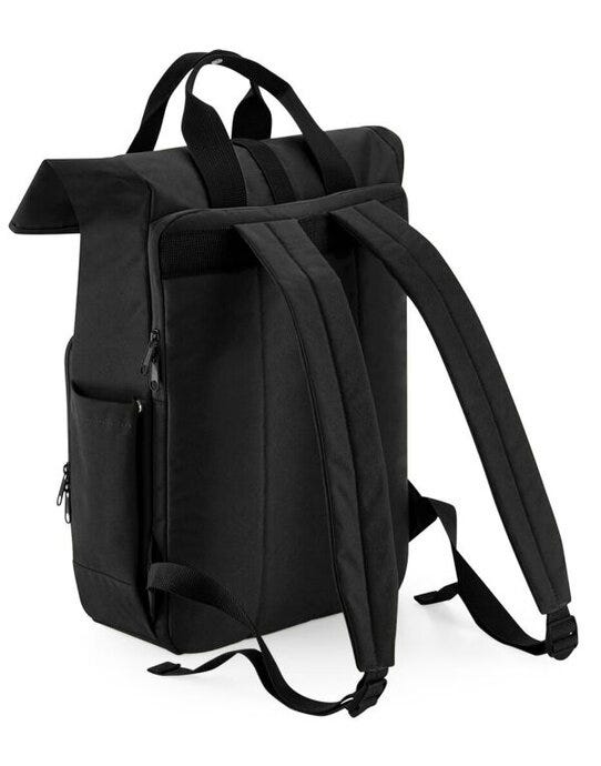 Bagbase BG118L Recycled Roll Top Backpack - Black