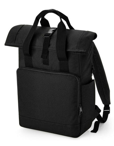 Bagbase BG118L Recycled Roll Top Backpack - Black