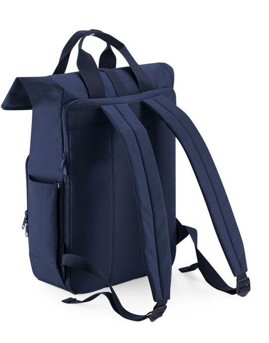 Bagbase BG118L Recycled Roll Top Backpack - Navy Dusk