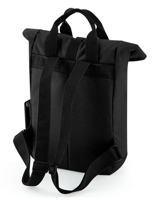Bagbase BG118S Mini Recycled Roll Top Backpack - Black