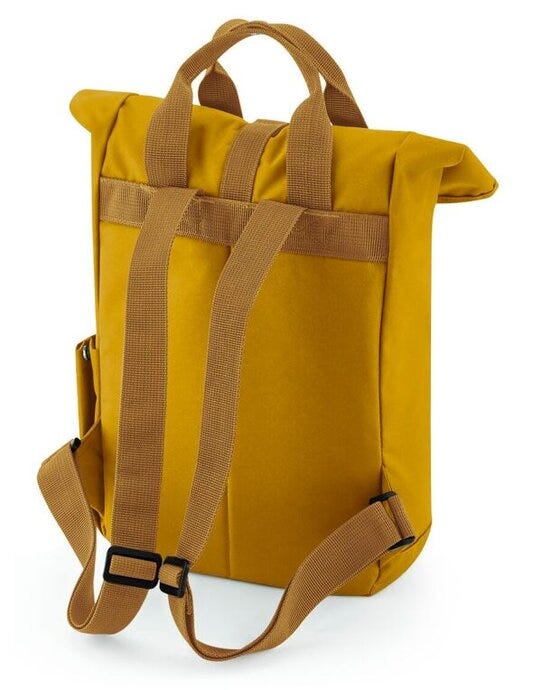 Bagbase BG118S Mini Recycled Roll Top Backpack - Mustard