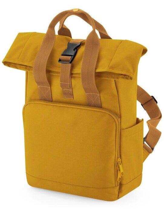 Bagbase BG118S Mini Recycled Roll Top Backpack - Mustard