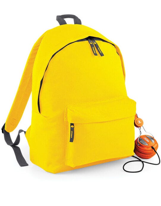 Bagbase BG125 Original Fashion Backpack - Yellow/Graphite Grey