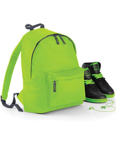 Bagbase BG125J Junior Fashion Backpack - Lime/graphite