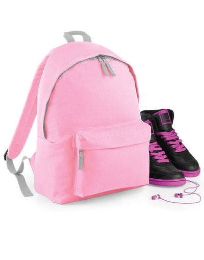 Bagbase BG125J Junior Fashion Backpack - Classic Pink/ Light Grey