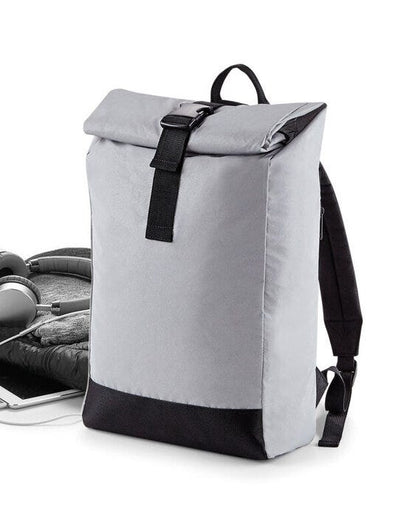 Bagbase BG138 Reflective Roll-Top Backpack - Silver Reflective