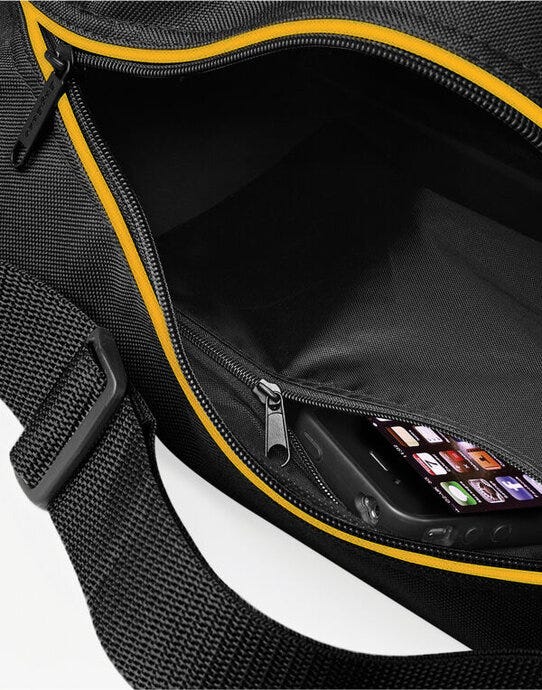 Bagbase BG14 Retro Shoulder Bag - Black/Gold