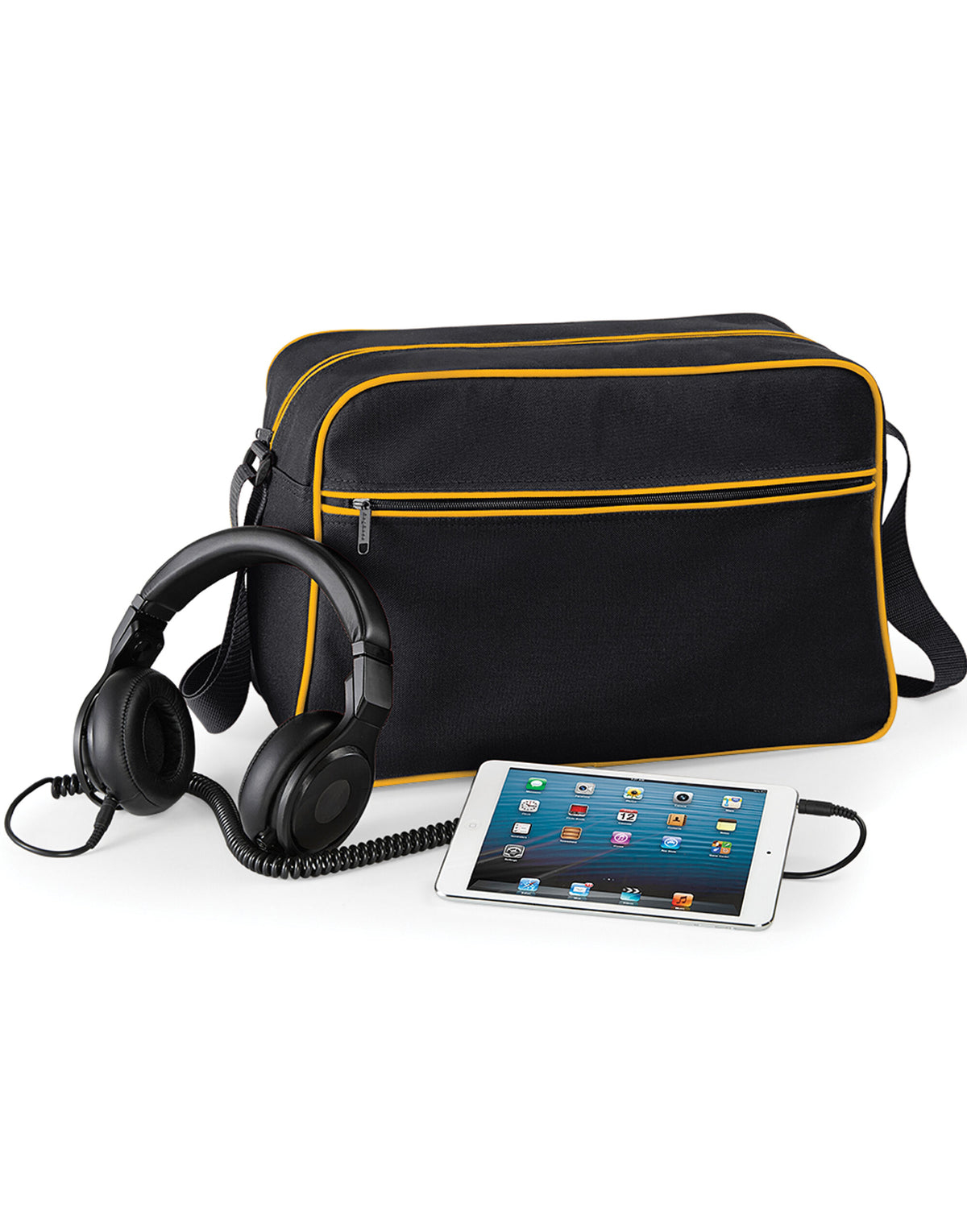 Bagbase BG14 Retro Shoulder Bag - Black/Gold
