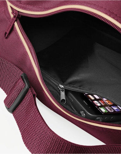 Bagbase BG14 Retro Shoulder Bag - Burgundy/Sand