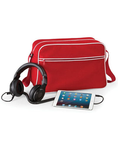 Bagbase BG14 Retro Shoulder Bag - Classic Red/White