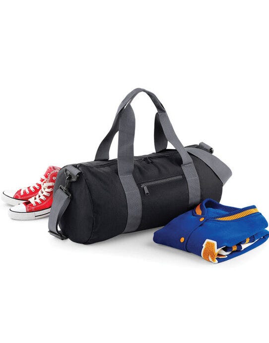 Bagbase BG140 Original Barrel Bag - Black/Grey