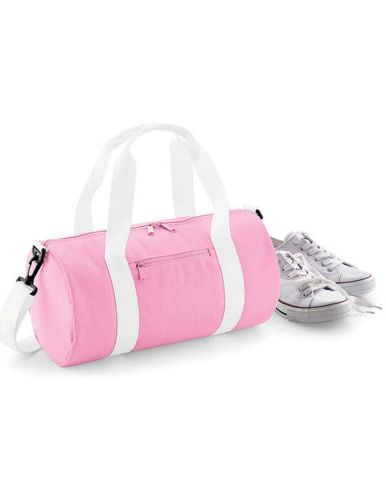 Bagbase BG140 Original Barrel Bag - CLassic Pink/White
