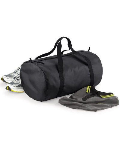 Bagbase BG150 Packaway Barrel Bag - Black/Black