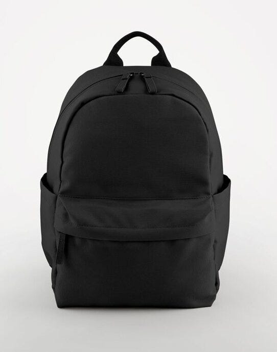 Bagbase BG185S Premium Recycled Mini Backpack - Black