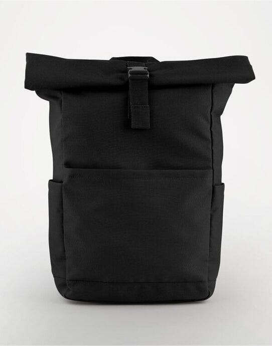 Bagbase BG186 Premium Recycled RollTop Backpk - Black