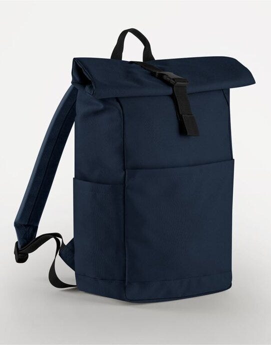 Bagbase BG186 Premium Recycled RollTop Backpk - Navy
