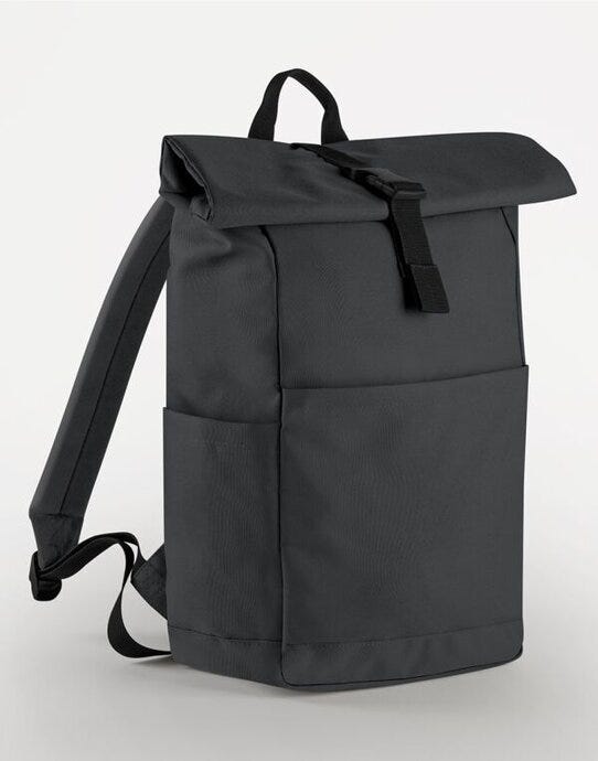 Bagbase BG186 Premium Recycled RollTop Backpk - Graphite Grey