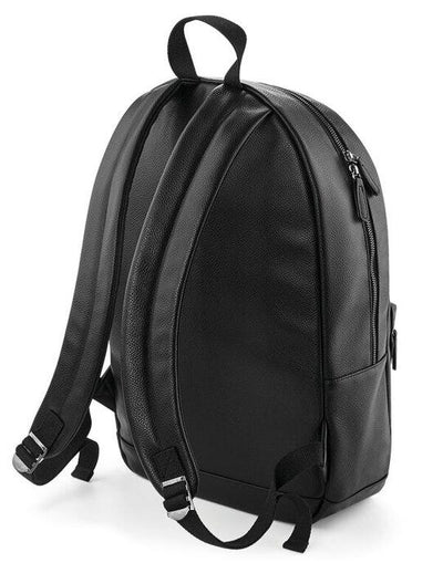 Bagbase BG255 Faux Leather Fashion Backpack - Black