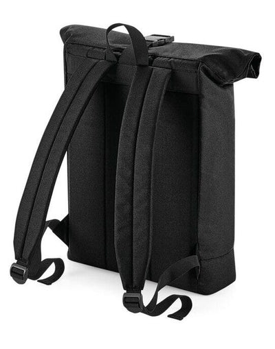 Bagbase BG286 Recycled Roll-Top Backpack - Black