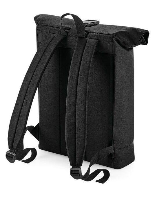 Bagbase BG286 Recycled Roll-Top Backpack - Black